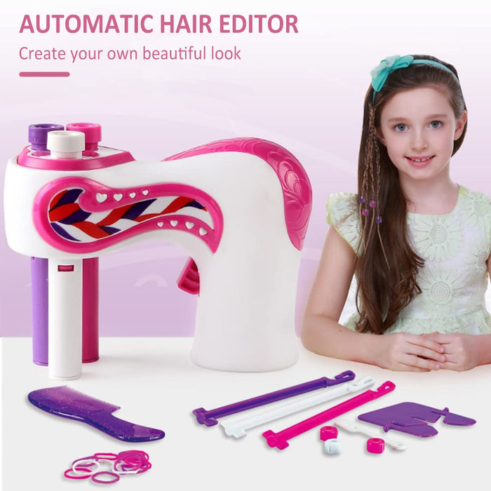 Automatic Hair Braider Electric Hair Braider Hair Braiding Machine Hair Twisting Tool DIY Hair Styling Tools Quick Twist Hair Braider Machine Styling for Girls Kids