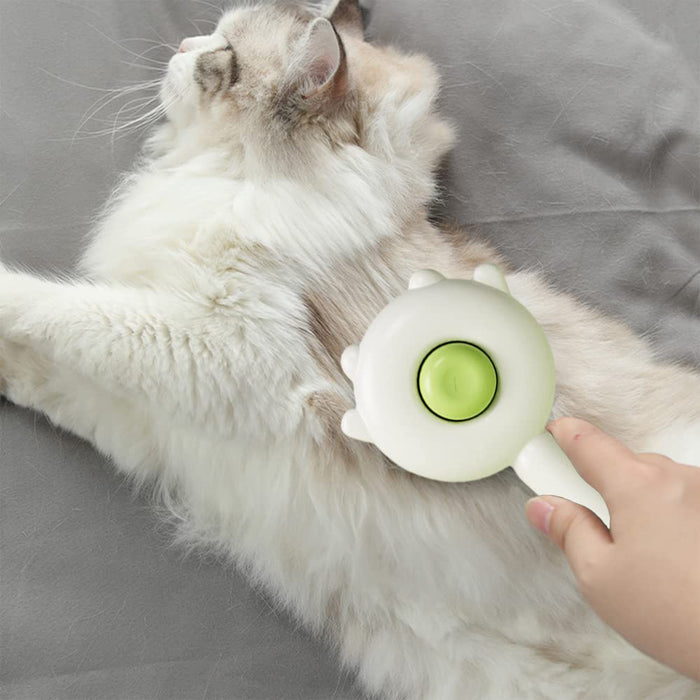2-in-1 Pet Grooming Solution: Cat and Dog Deshedding Brush with Massaging Comfort and Scratching Fun