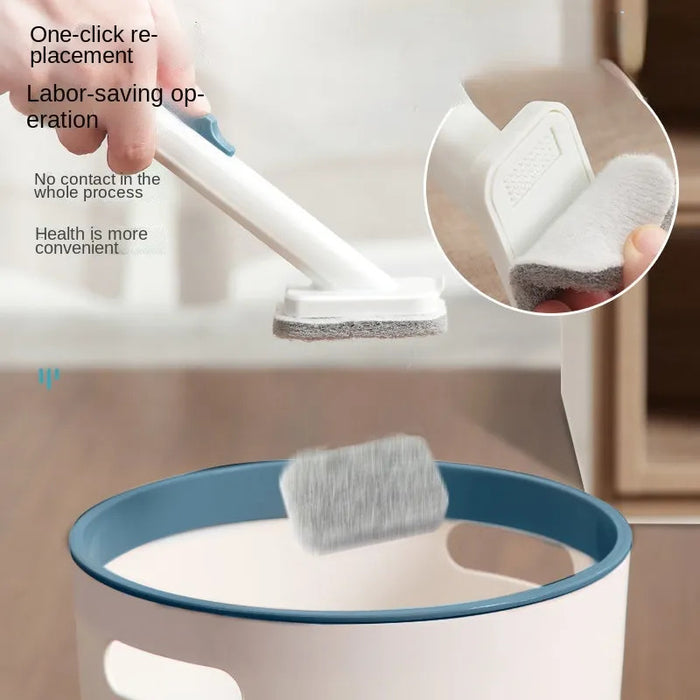 Disposable Brush Pot, Long Handle Kitchen Cleaner Brush with Holder