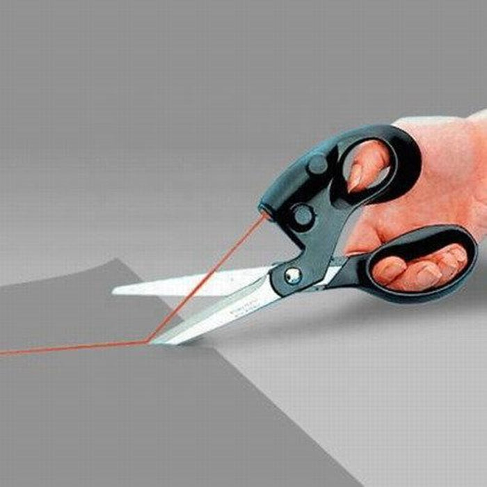 Laser Guided Pro Sewing Household Fabric Scissors, Cut Straight Fabrics, Fast Guided Scissors. Craft cutting for paper crafts and office. Cut Perfect Straight Line Everytime