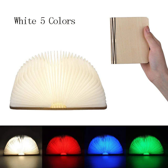 Wooden Book Light Lamp
