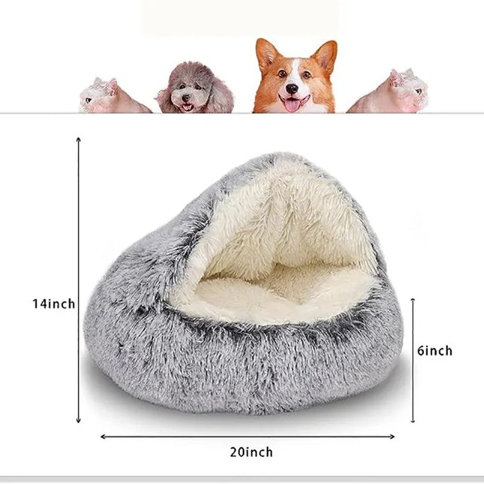 Soft Plush Round Cat Bed